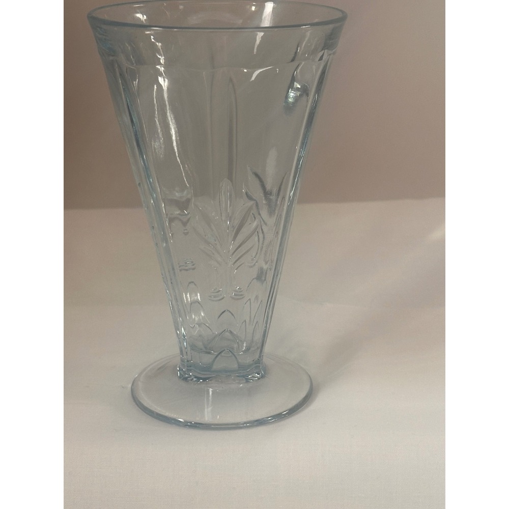 Fostoria Baroque Azure Blue Footed Tumblers 6 inch Glass Set of 3 - Picture 13 of 14